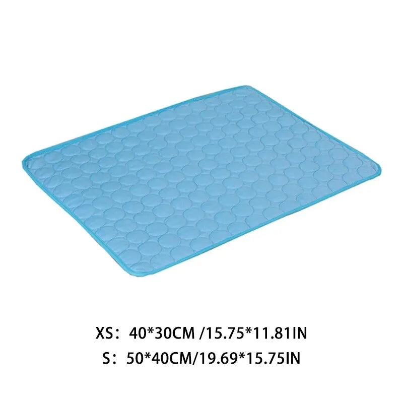 Pet Cooling Mat – Ice Silk Summer Pad for Cats & Dogs