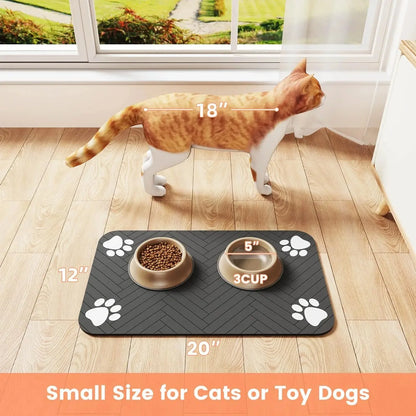 Pet Feeding Mat – Waterproof Non-Slip Placemat for Dog & Cat Food Bowls