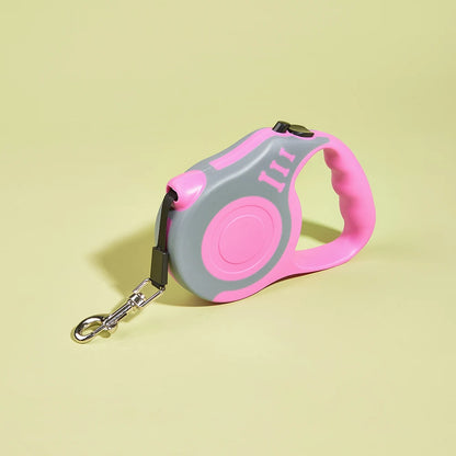 Strong Retractable Dog Leash – 3m/5m Nylon Lead for All Breeds