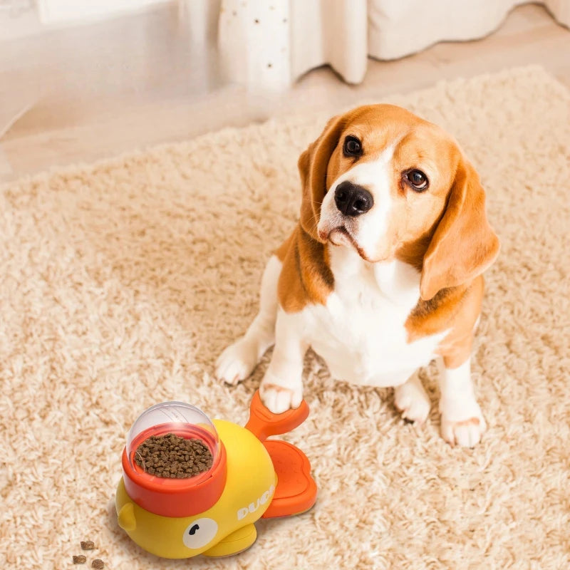 Duck-Shaped Slow Feeder Dog Toy – Interactive Food Dispenser