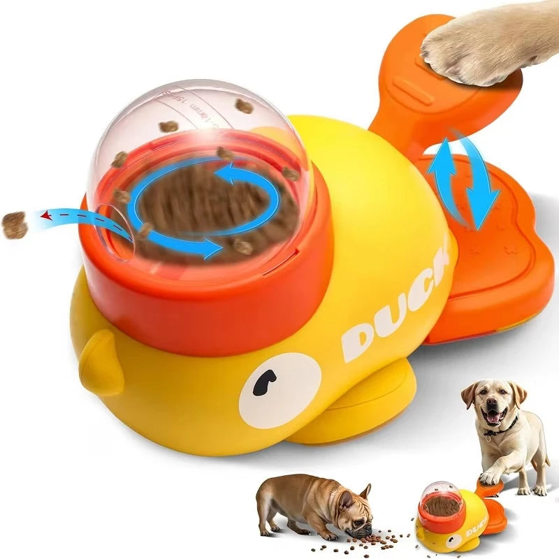 Duck-Shaped Slow Feeder Dog Toy – Interactive Food Dispenser