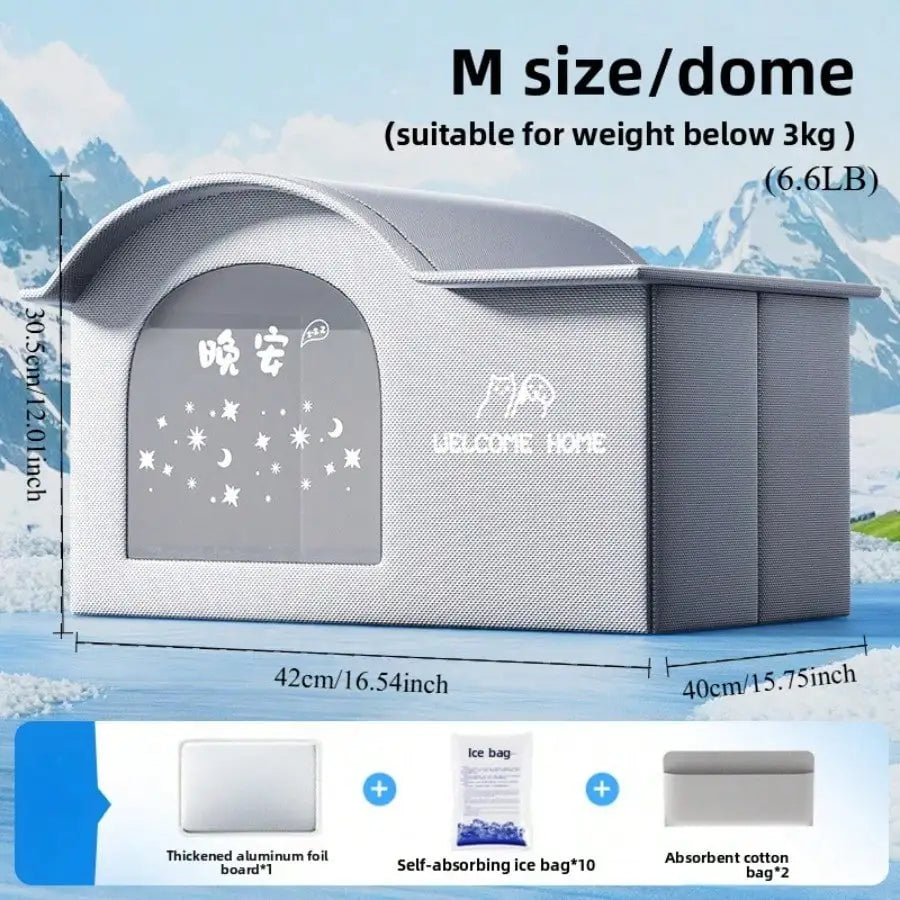 Summer Cooling Pet Bed – Ice House for Cats & Small Dogs