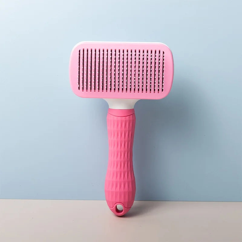 Self-Cleaning Pet Slicker Brush – Grooming Comb for Cats & Dogs