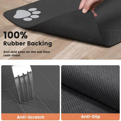 Pet Feeding Mat – Waterproof Non-Slip Placemat for Dog & Cat Food Bowls
