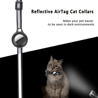 Cat AirTag Collar with Breakaway Safety & Reflective Strips