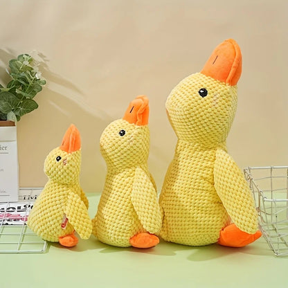Squeaky Plush Duck Dog Toy – Bite-Resistant Chew Toy