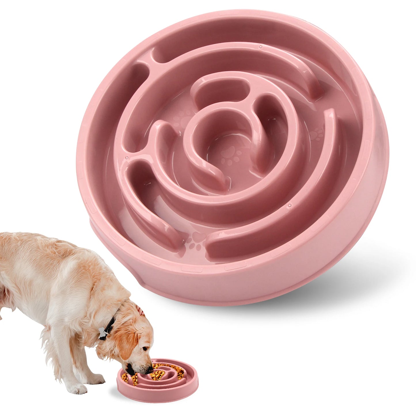 Slow Feeder Dog Bowl – Anti-Gulping Non-Slip Dish for All Sizes