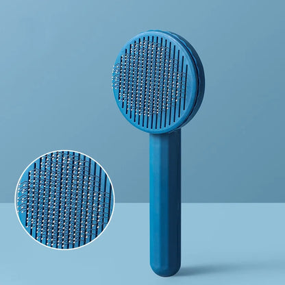 Self-Cleaning Pet Slicker Brush – Grooming Comb for Cats & Dogs