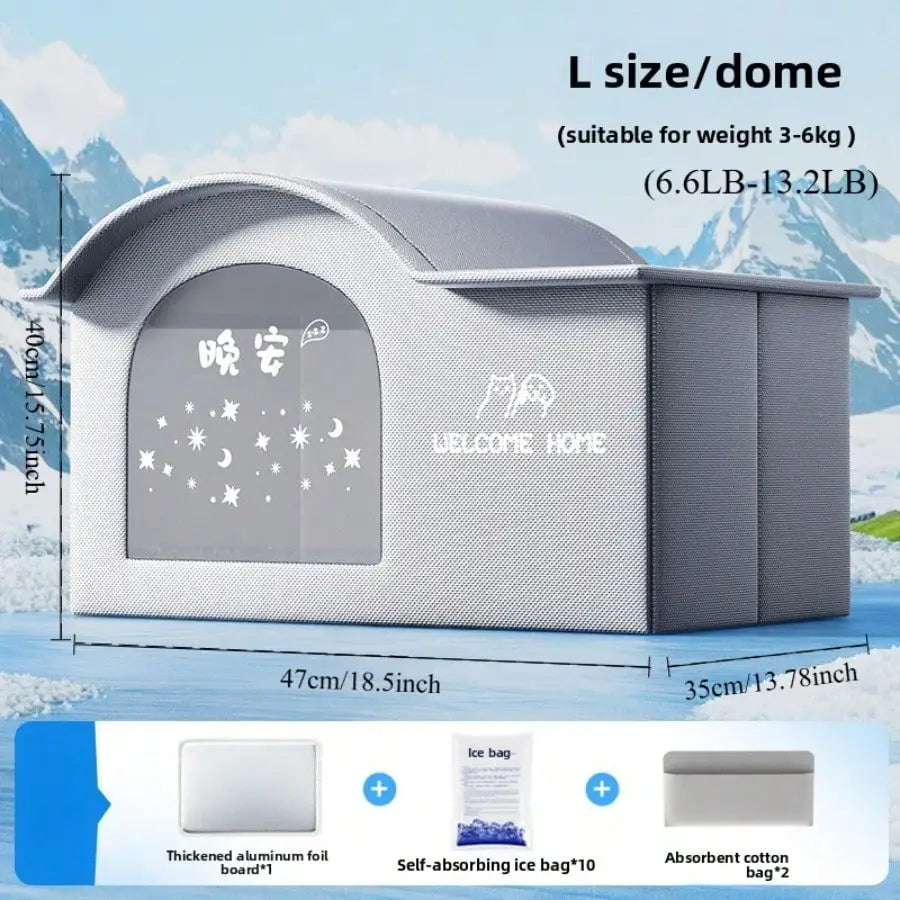 Summer Cooling Pet Bed – Ice House for Cats & Small Dogs