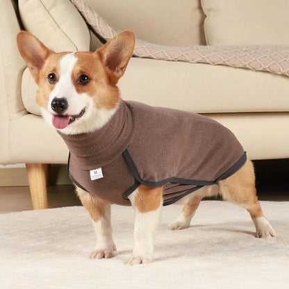 Fleece High-Neck Dog Vest – Warm Winter Jacket for Small & Medium Dogs