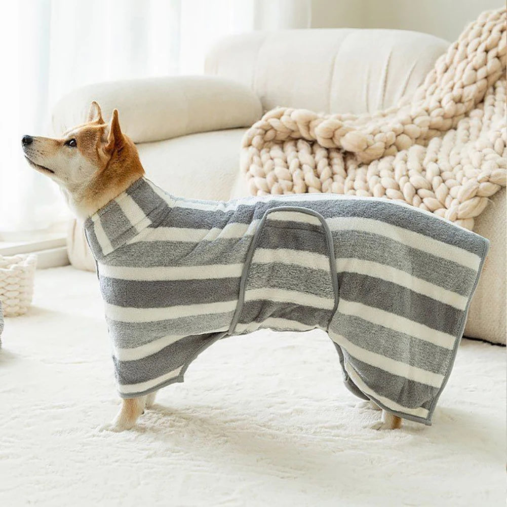 Quick-Dry Dog Bathrobe – Ultra-Absorbent Microfiber Towel Robe
