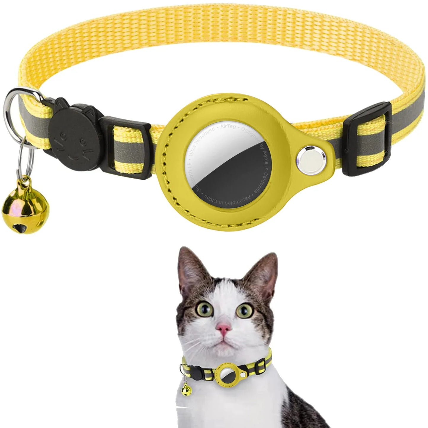 Cat AirTag Collar with Breakaway Safety & Reflective Strips