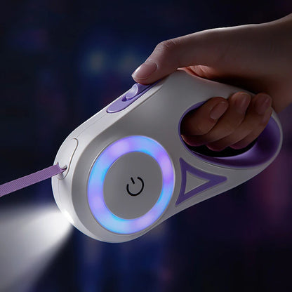 LED Retractable Dog Leash with Light – 3m/5m Night Safety Leash