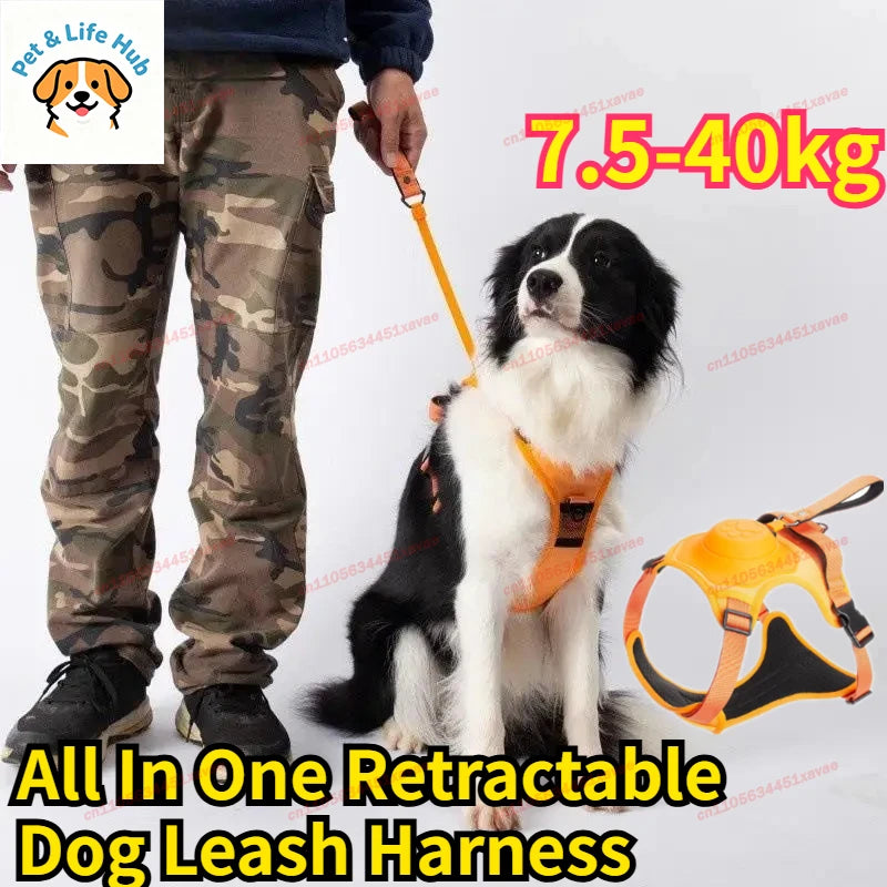 No-Pull Dog Harness with Retractable Leash – Anti-Escape Vest