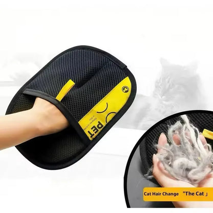 Electrostatic Pet Hair Remover Glove – 2-in-1 Grooming & Lint Roller
