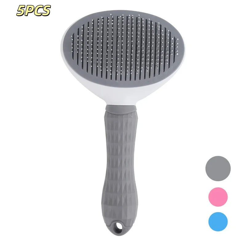 Self-Cleaning Pet Slicker Brush – Grooming Comb for Cats & Dogs