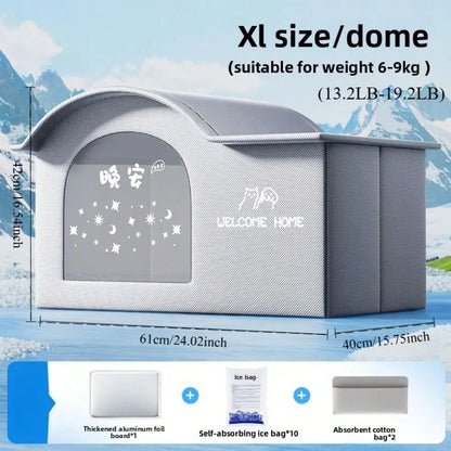 Summer Cooling Pet Bed – Ice House for Cats & Small Dogs