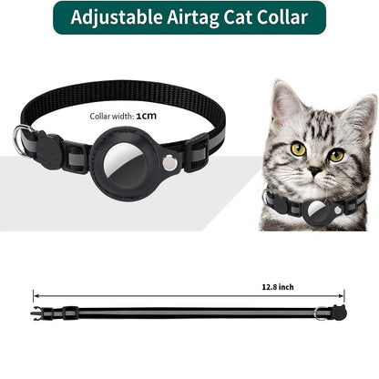 Cat AirTag Collar with Breakaway Safety & Reflective Strips