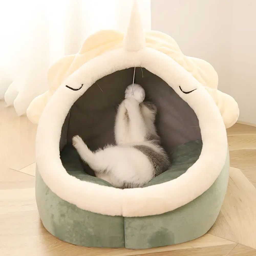 Adorable Dinosaur Pet House with Bonus Toy — Cozy Retreat for Cats & Dogs - LOLO'S SHOP