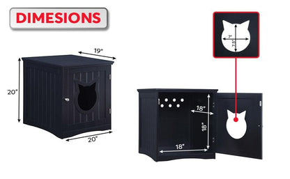 Cat House Side Table — Hidden Litter Box Enclosure & Nightstand - LOLO'S SHOP