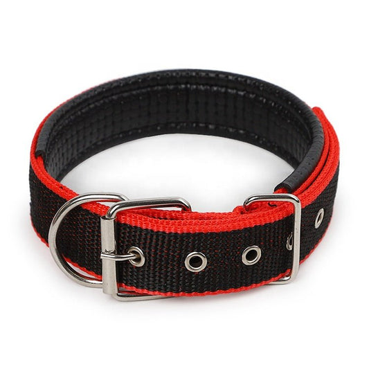 Durable Dog Collar - Red/Black - LOLO'S SHOP
