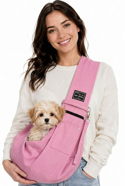 Dog & Cat Sling Carrier Bag – Hands-Free Crossbody Pet Bag for Travel