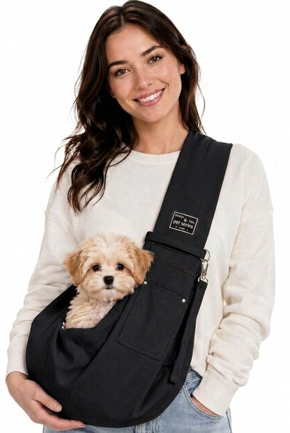 Dog & Cat Sling Carrier Bag – Hands-Free Crossbody Pet Bag for Travel