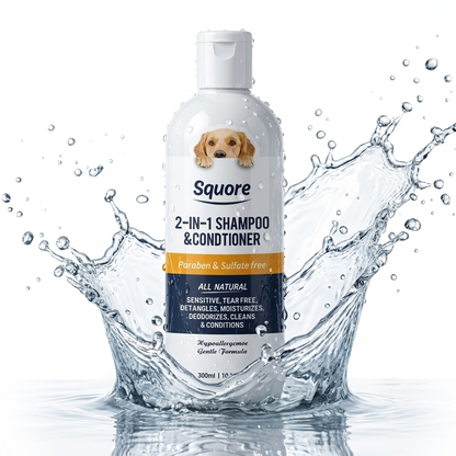 2-in-1 Puppy Shampoo & Conditioner – Natural Moisturizing Formula for Sensitive Skin
