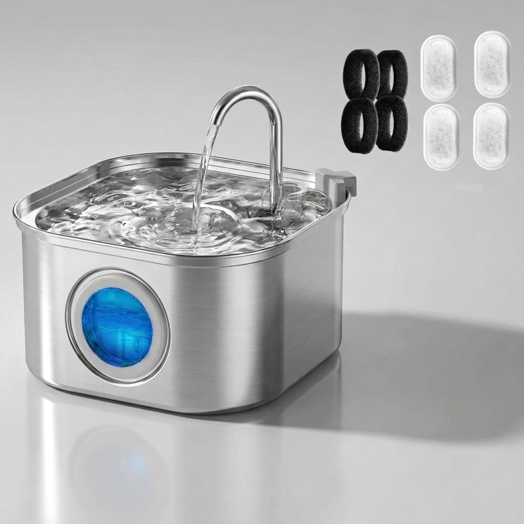 Pet Water Fountain – Quiet Auto-Circulating Dispenser for Cats & Puppies