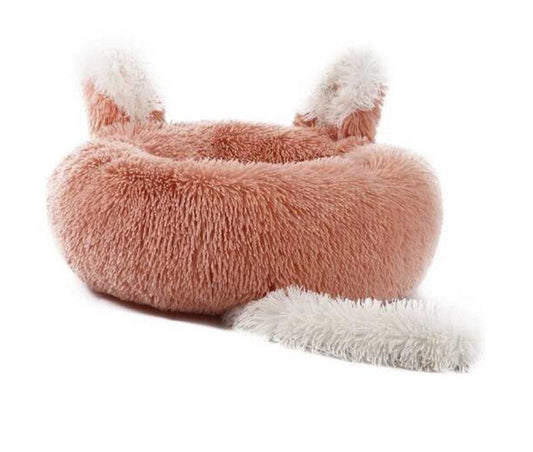 Plush Pet Bed with Ears and Tail for Cats and Small Dogs - LOLO'S SHOP