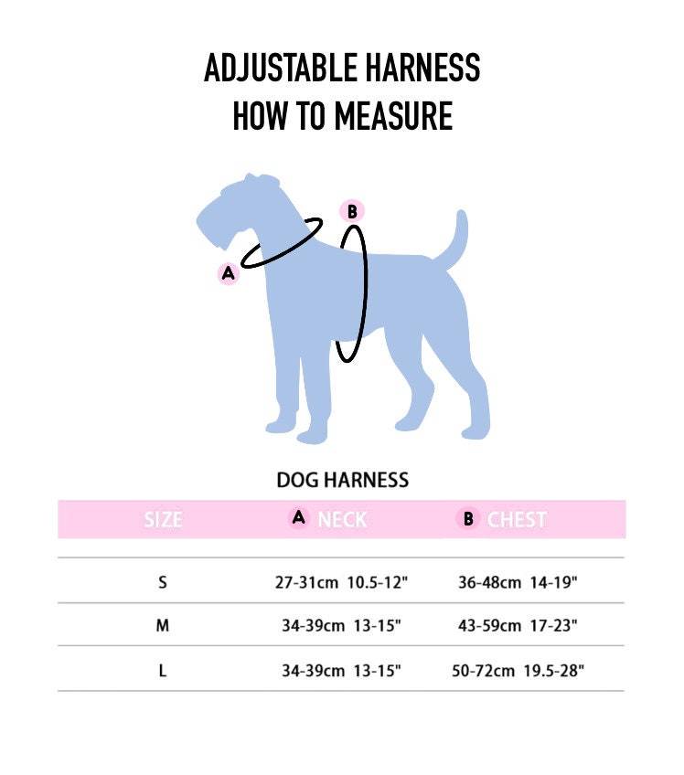 Precious Peach Adjustable Dog Harness — Floral Style, No - Pull Comfort - LOLO'S SHOP