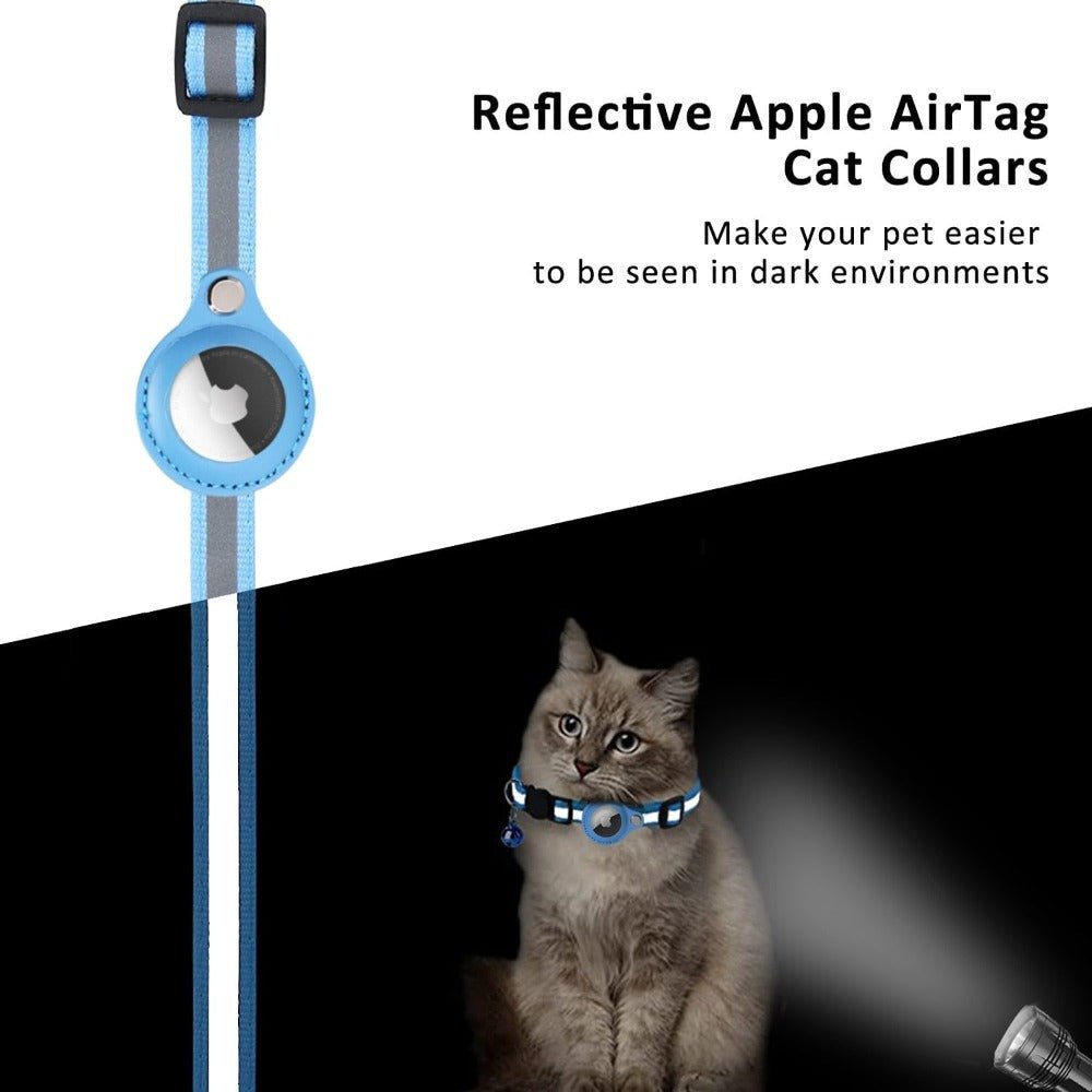 Reflective AirTag Collar for Dogs & Cats — Never Lose Your Pet Again - LOLO'S SHOP