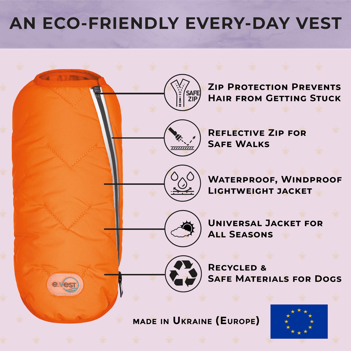 Sustainable Eco - Friendly Dog Vest — Waterproof, Windproof, 80% Recycled - LOLO'S SHOP