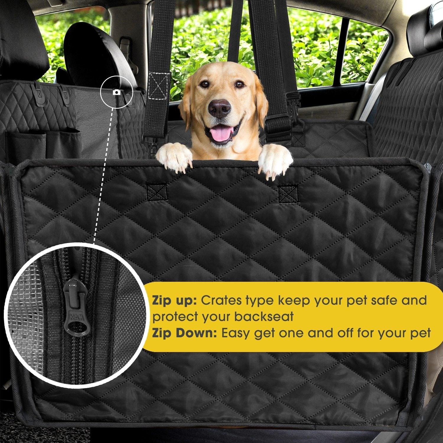 Waterproof Dog Car Seat Cover — Full Back Seat Protection - LOLO'S SHOP
